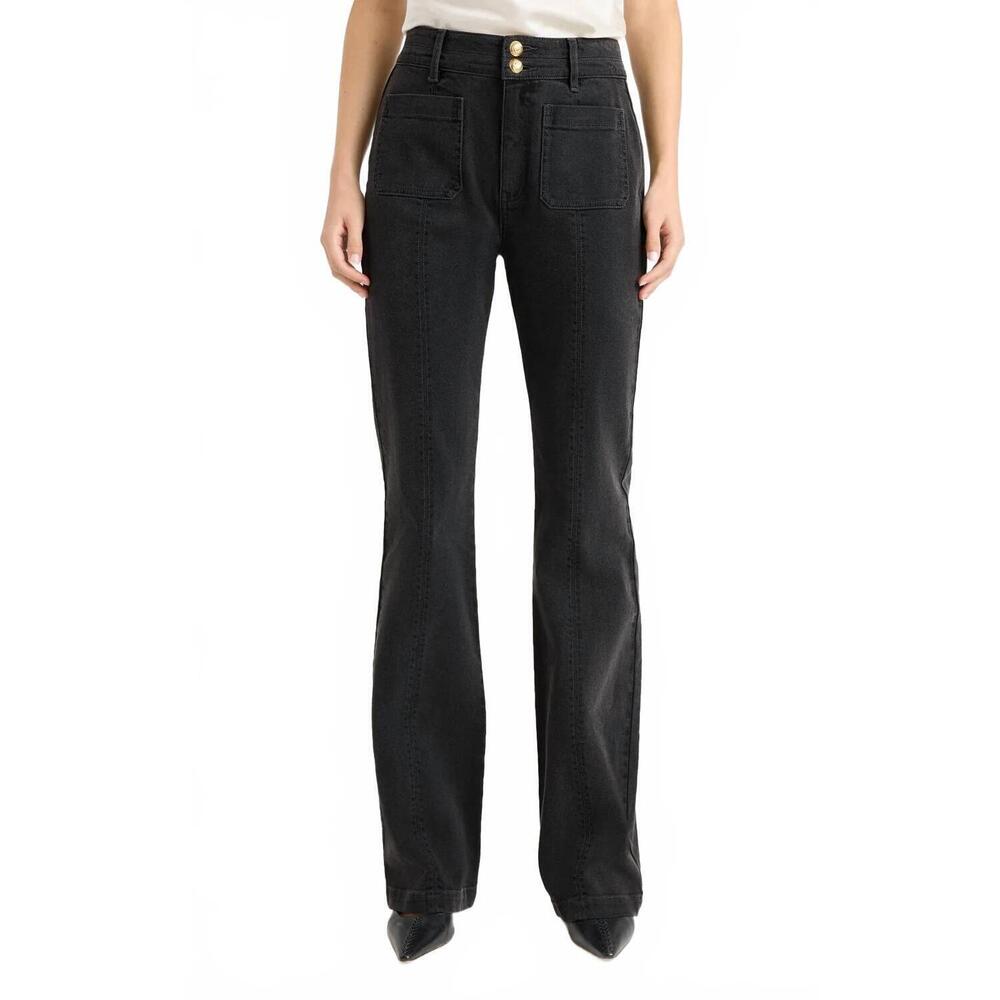 NEW CINQ A SEPT dahlia long dorothea jeans in charbon